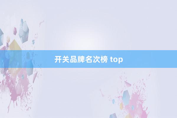 开关品牌名次榜 top
